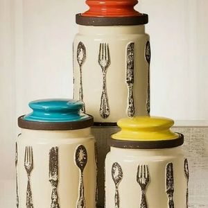 Global Amici Rustic Utensils Decor Canister Set An